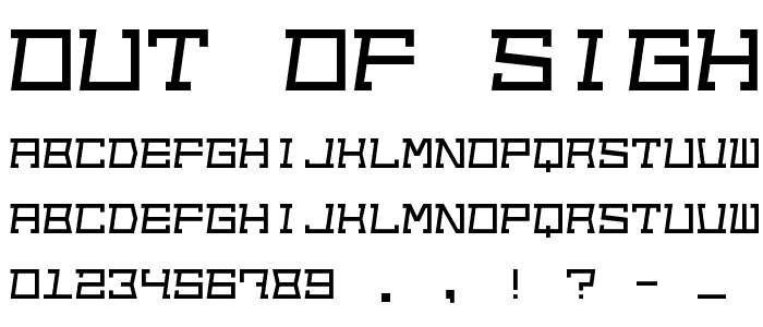 Out of sight font